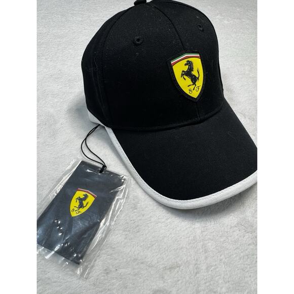 Ferrari Scuderia Logo Cap Black Official Product NWT Motorsport Streetwear - Picture 2 of 8